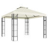 GARTEN-PAVILLON mit Doppeldach, ca. 3x3 m, Sonnenschutz - Weiß, Metall (298/279/162cm) - Outsunny