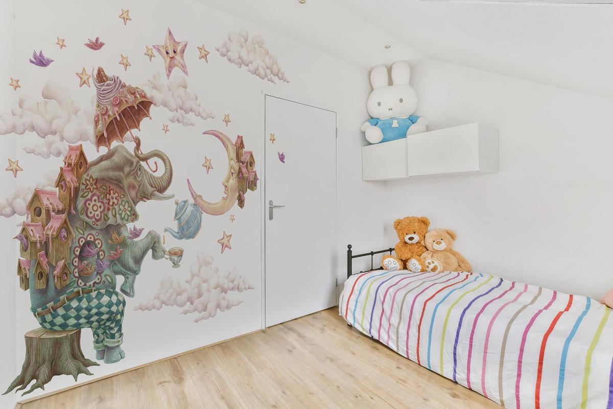 WANDAUFKLEBER 60x83cm - Pastellfarbene Tiere - Multicolor, Kunststoff (60/83/0.1cm) - Wallfluent