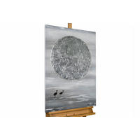 ACRYLBILD HANDGEMALT 60/90 cm - Silberfarben/Grau, Holz/Textil (60/90cm) - KUNSTLOFT