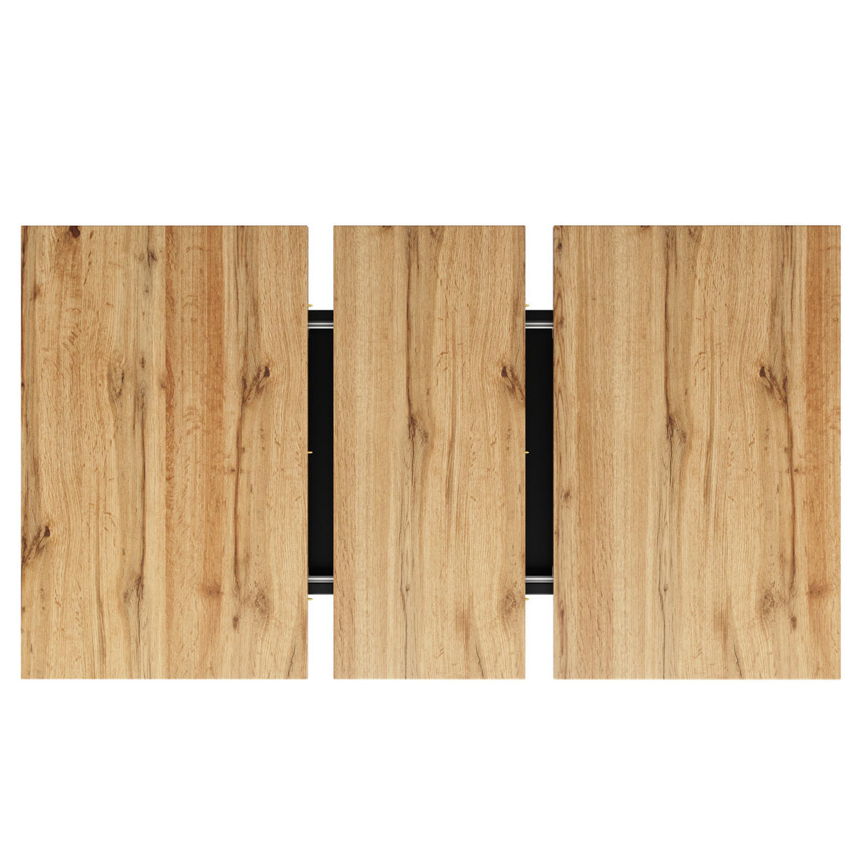 JÍDELNÍ stůl 118-157/70/75 cm černá/přírodní z MDF a kovu rozkládací - přírodní, kompozitní dřevo (157/70/75cm) - OKWISH