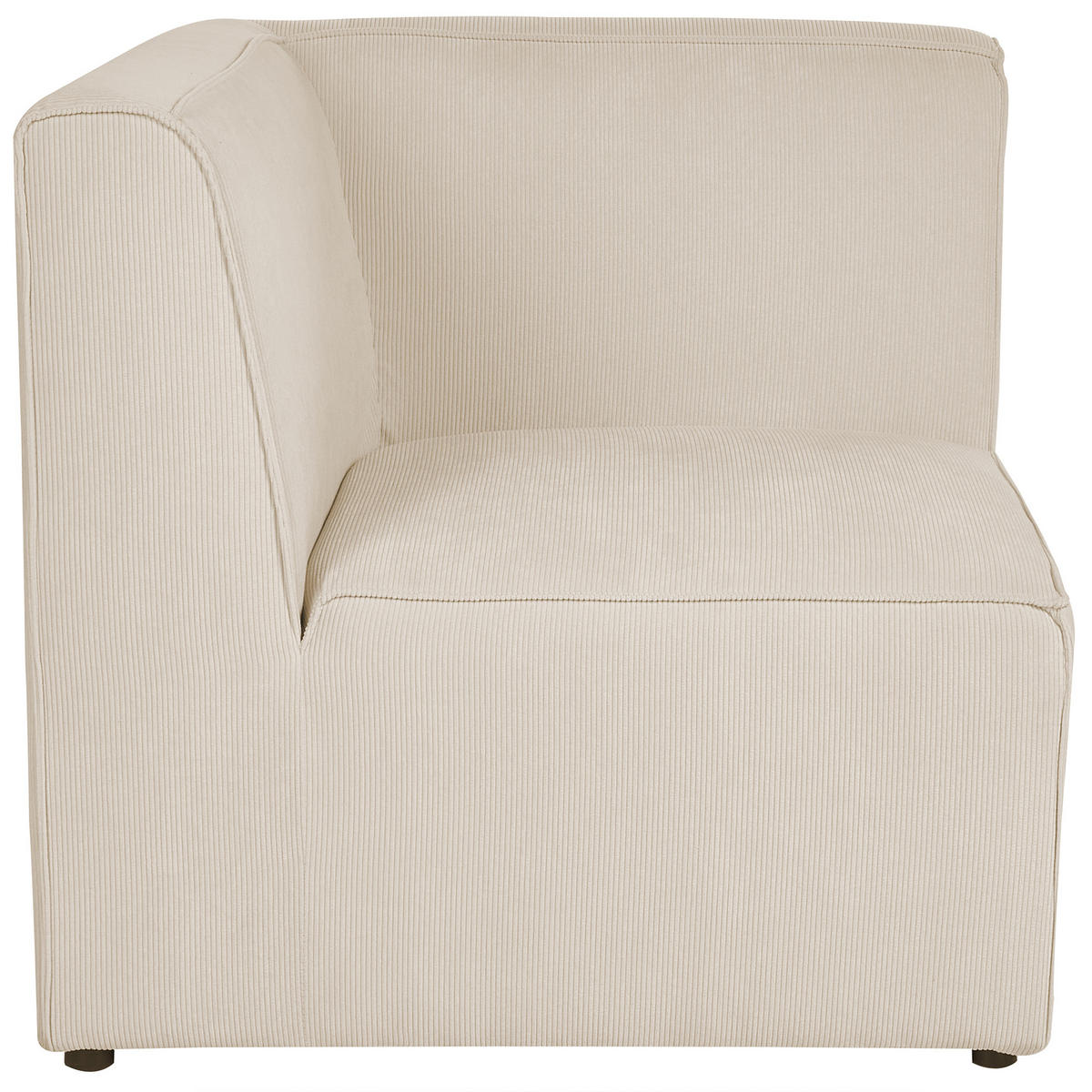 3-SITZER-SOFA Cord hellbeige Lemvig - Beige, Textil (250/78/83cm) - Beliani