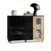 SIDEBOARD Denjo Tür in Eiche Natur - Eichefarben, Holzwerkstoff (107/81/35cm) - Vladon