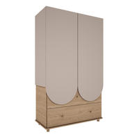 SKŘÍŇ 2DVEŘOVÁ Bloom Béžová a dřevo - hnědá, kompozitní dřevo (120/200/52cm) - Petits-meubles