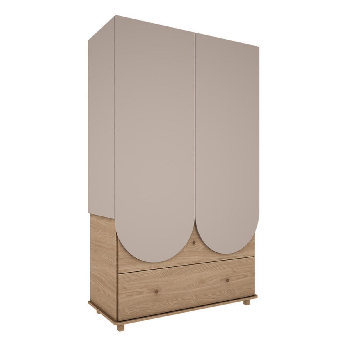 SKŘÍŇ 2DVEŘOVÁ Bloom Béžová a dřevo - hnědá, kompozitní dřevo (120/200/52cm) - Petits-meubles
