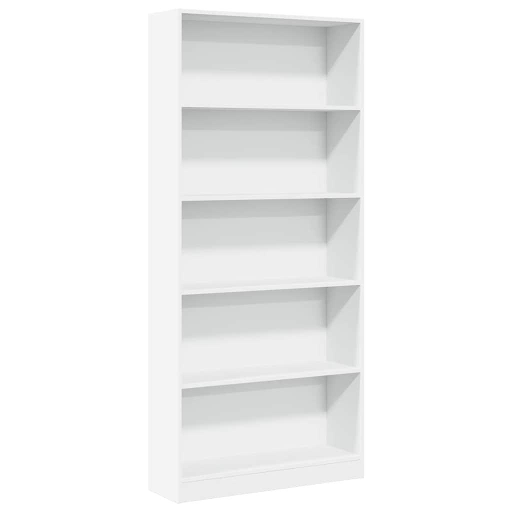 BÜCHERREGAL Weiss 80/24/176 Cm Holzwerkstoff - Weiß, Holzwerkstoff (24/176/80cm) - vidaXL