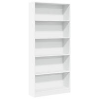 BÜCHERREGAL Weiss 80/24/176 Cm Holzwerkstoff - Weiß, Holzwerkstoff (24/176/80cm) - vidaXL