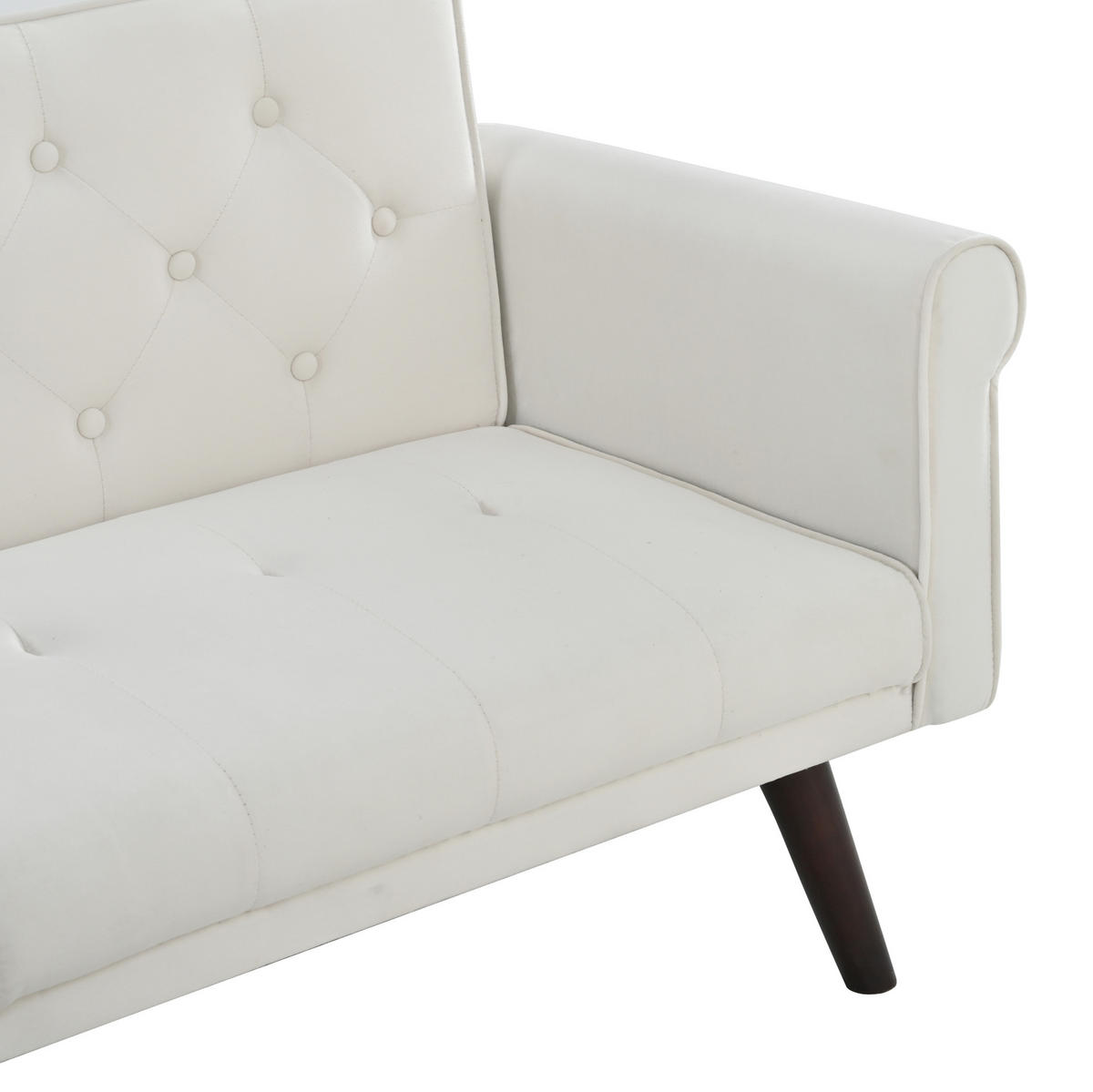 SCHLAFSOFA aus Leinen in Beige mit verstellbarer Rückenlehne - Beige, Textil (164/70/89cm) - Modfu