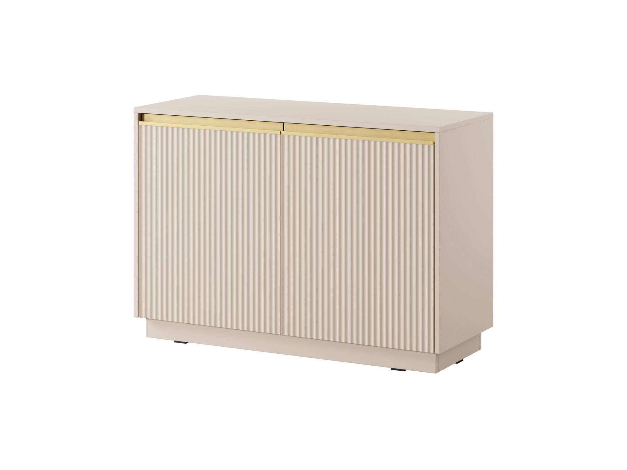 SIDEBOARD ROYAL Beige, Gold 104x39x72 cm - Beige/Goldfarben, Holzwerkstoff (104/72/39cm) - FURNLUX