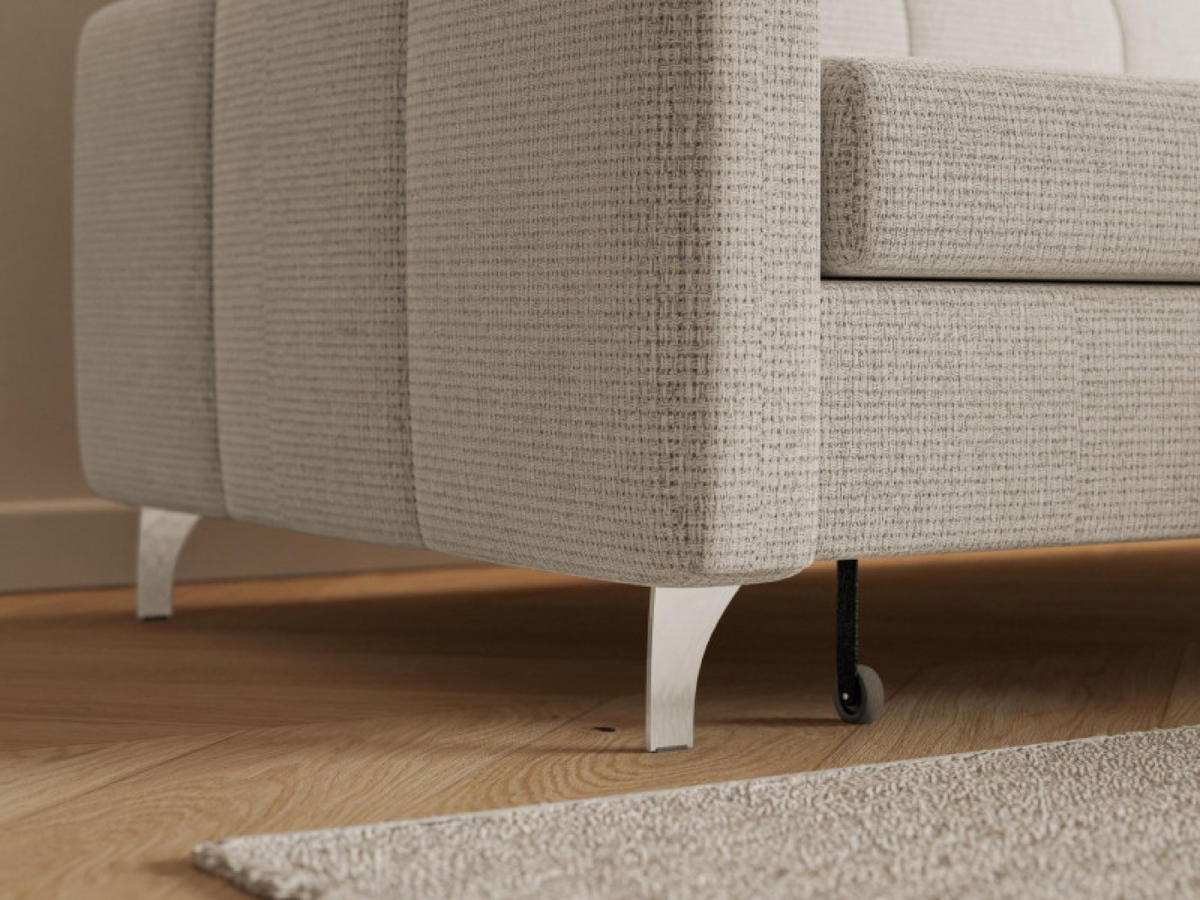 ECKSOFA Hellgrau BAMBINO Mit Verstellbaren Kopfstützen Rechts - Hellgrau/Grau, Textil (174/223cm) - Sepro Meble