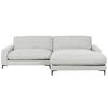 3-SITZER-ECKSOFA hellgrau rechtsseitig Maloy - Schwarz/Grau, Textil (272/189cm) - Beliani