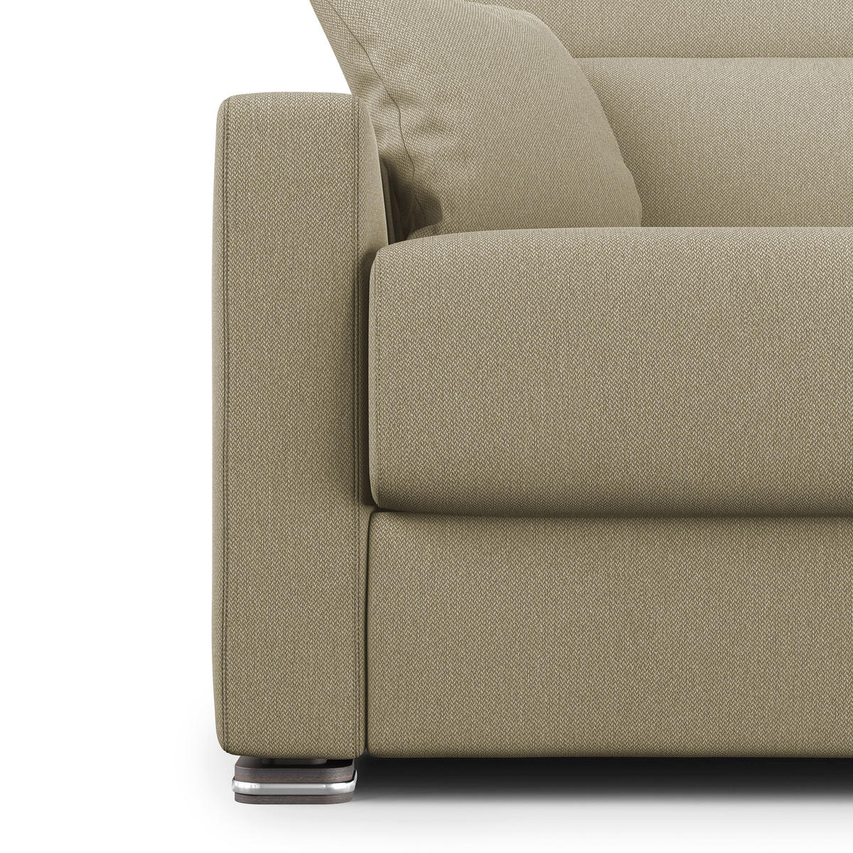 SCHLAFSOFA Amber - Beige, Textil (211/100/98cm) - Divani.store