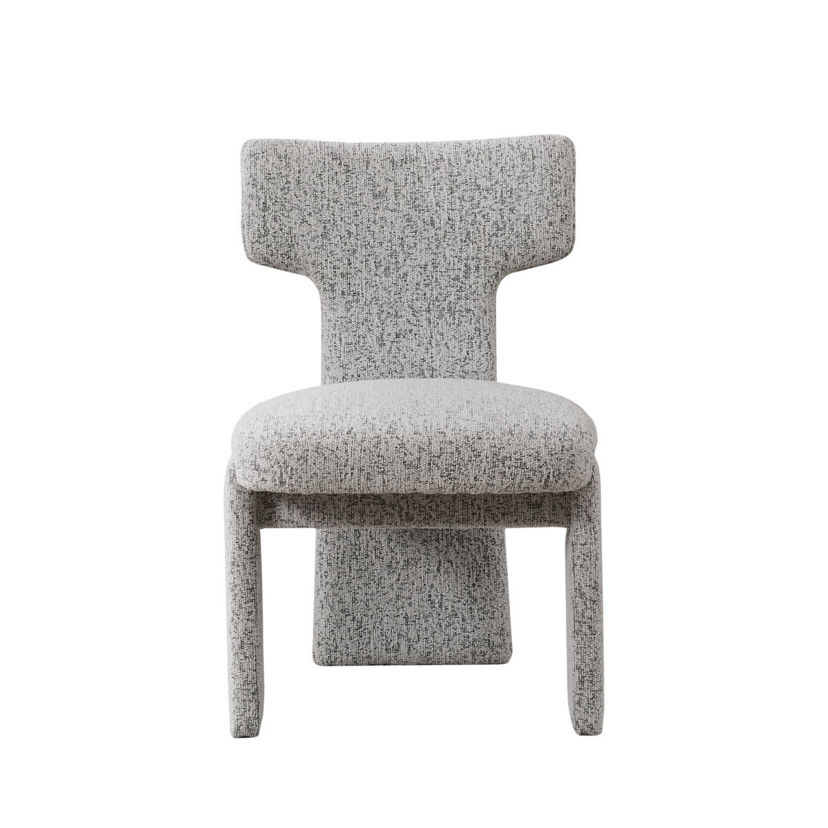 POLSTERSTUHL DE-36481 2er Set mit Holzbeinen Weiß - Grau, Holzwerkstoff (56/86/64cm) - ComfortXL