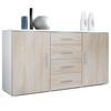 SIDEBOARD Verona Eiche sägerau - Eiche San Remo, Holzwerkstoff (139/72/35cm) - Vladon