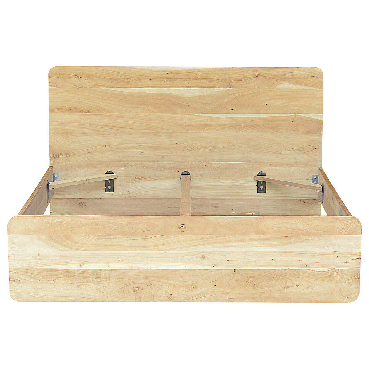 MASSIVHOLZBETT - Akazie massiv - Akaziefarben, Holz (160/200cm) - home24