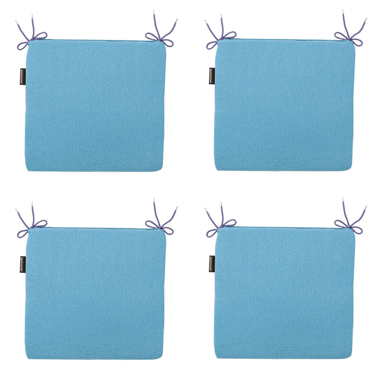 SITZKISSEN Panama 40/40 cm 4er-Set - Blau, Textil (40/4/40cm) - Madison