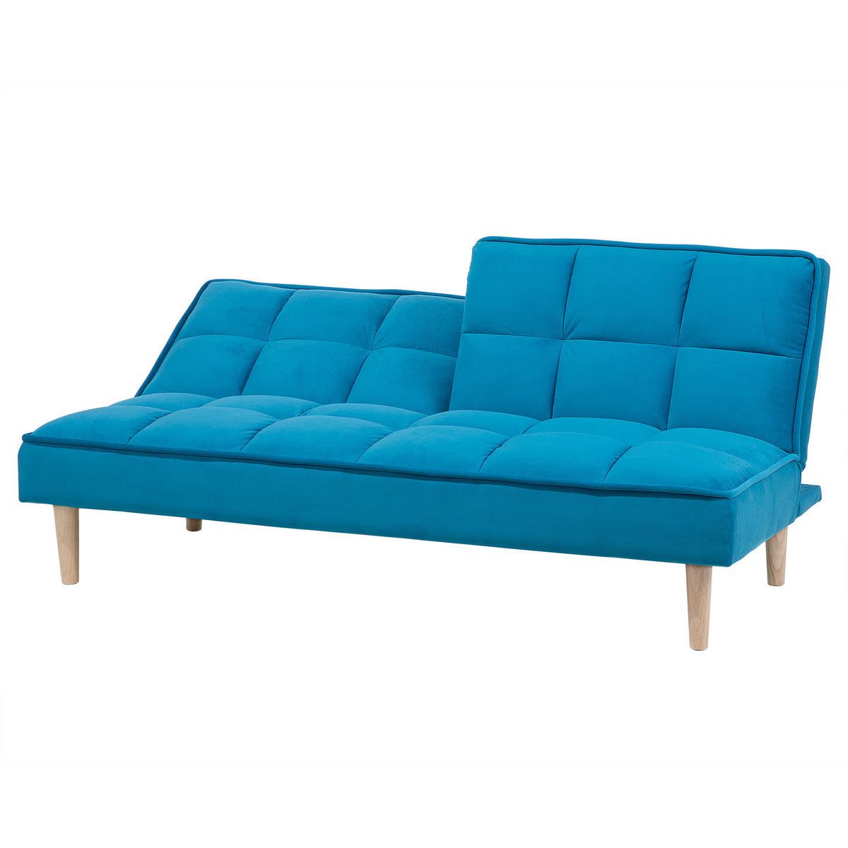 3-SITZER-SCHLAFSOFA Polyester Blau Siljan - Hellblau, Textil (177/80/80cm) - Beliani