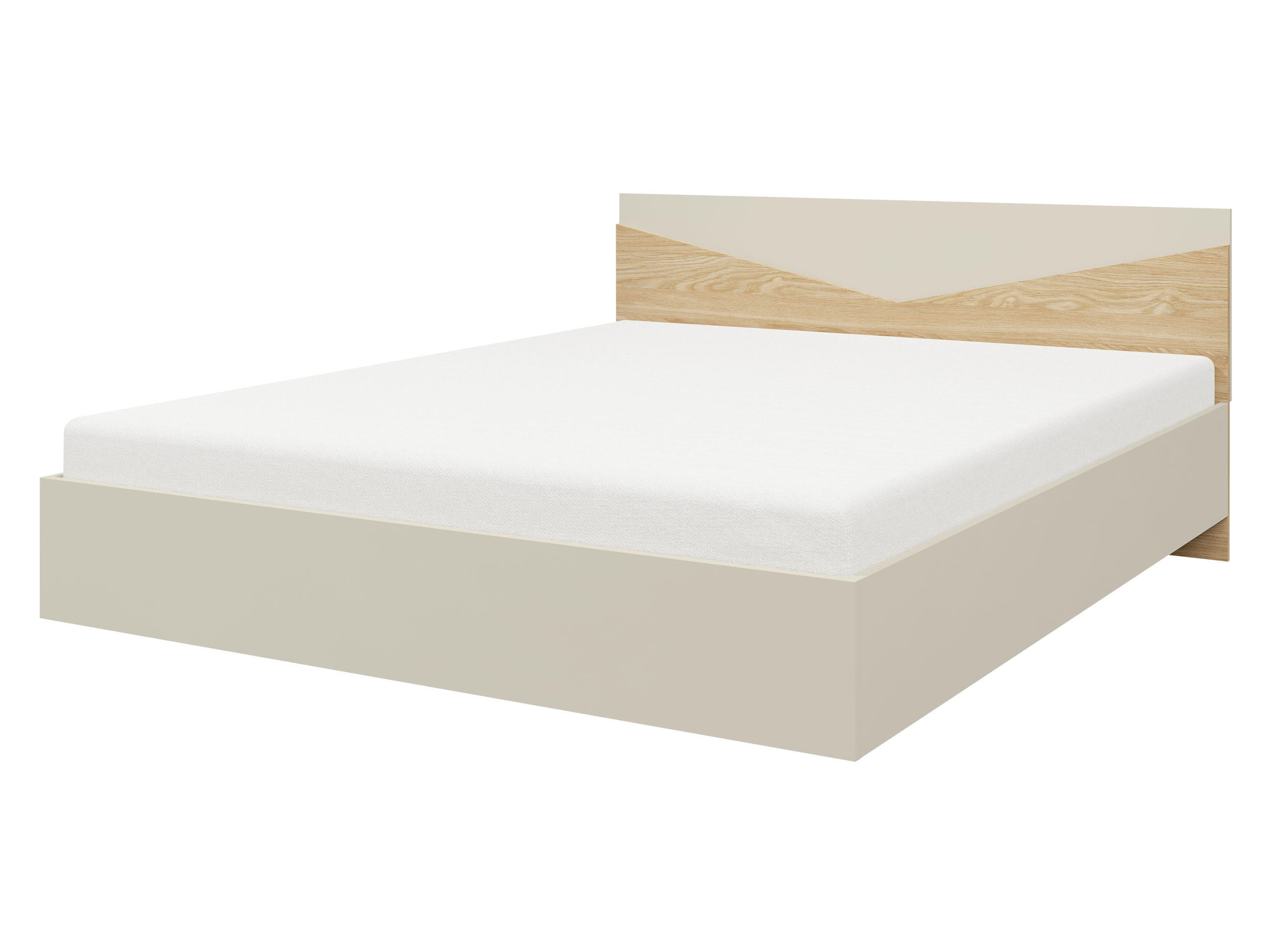 DOPPELBETT Aston 08 - Eichefarben/Beige, Holzwerkstoff (160/200cm) - MIRJAN24