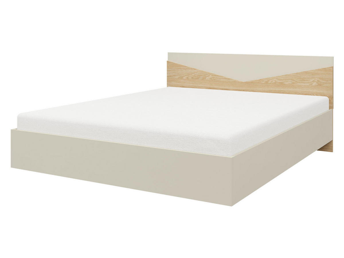 DOPPELBETT Aston 08 - Eichefarben/Beige, Holzwerkstoff (160/200cm) - MIRJAN24