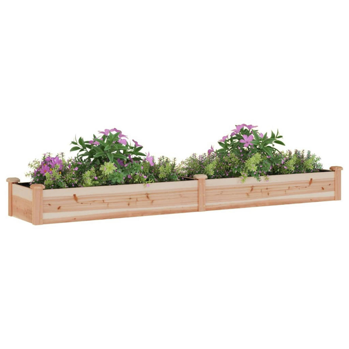 HOCHBEET mit Einsatz 240x45x25 cm Massivholz Tanne - Naturfarben, Holz (45/25/240cm) - furnicato