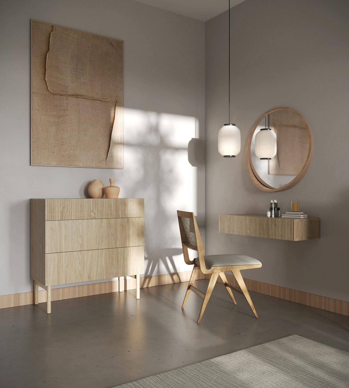 WANDKONSOLE Nolie Eichenholzoptik 110 cm - Eichefarben, Holzwerkstoff (110/17/40cm) - Selsey