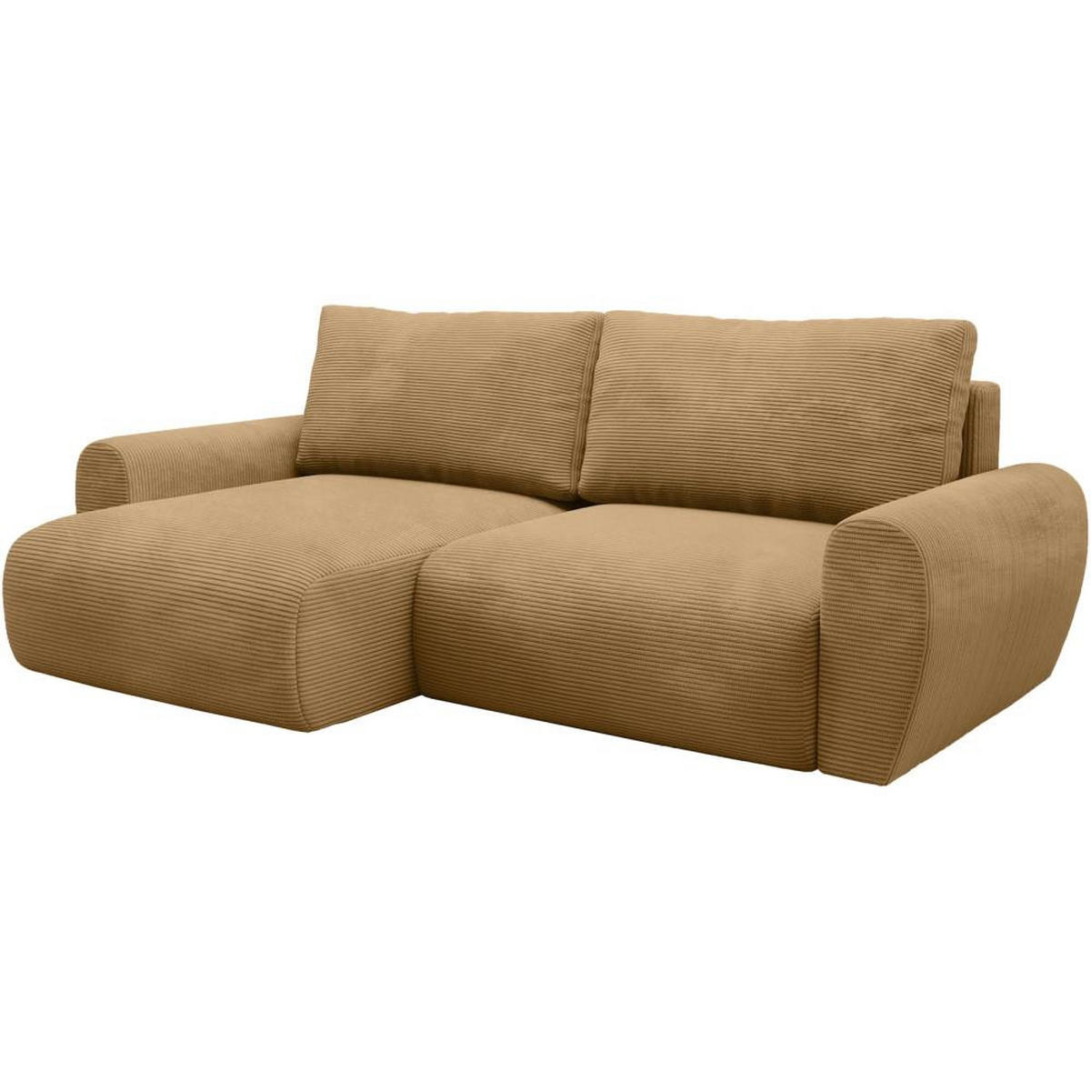 ECKSCHLAFSOFA Poss L gelb links - Gelb, Textil (253/153cm) - Beautysofa