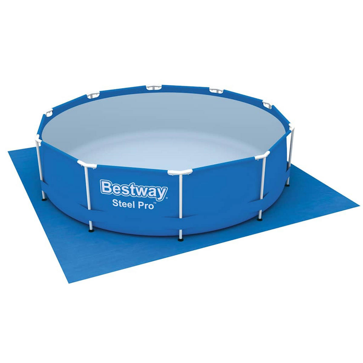 POOL-BODENPLANE BESTWAY Flowclear 335/335 Cm - Blau, Kunststoff (3/335cm) - Bestway