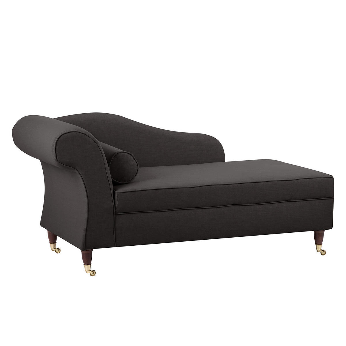 RECAMIERE - Webstoff - Grau, Textil (166/80/77cm) - home24