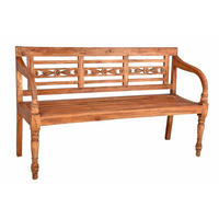 GARTENBANK Tomas Hellbraun 3-Sitzer Terrassenbank - Hellbraun, Holz (55/90.5/150cm) - DELUKE