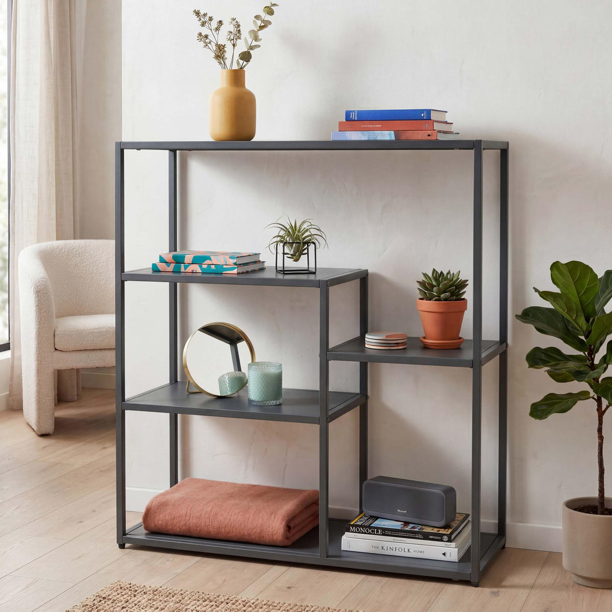 REGAL Anthrazit - Anthrazit, Metall (80/80/30cm) - MCW