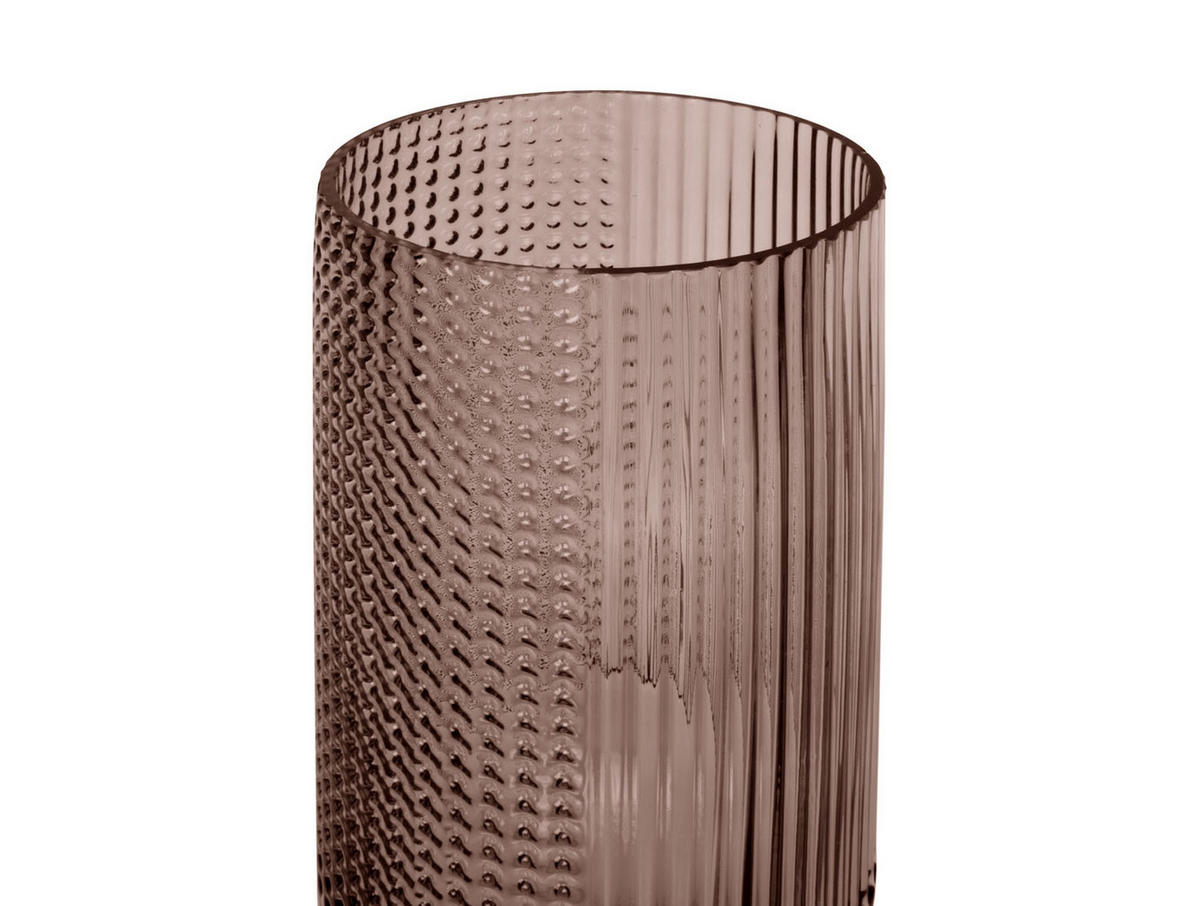 VASE Attract 15/15/30 cm - Braun, Glas (15/30cm) - Present Time