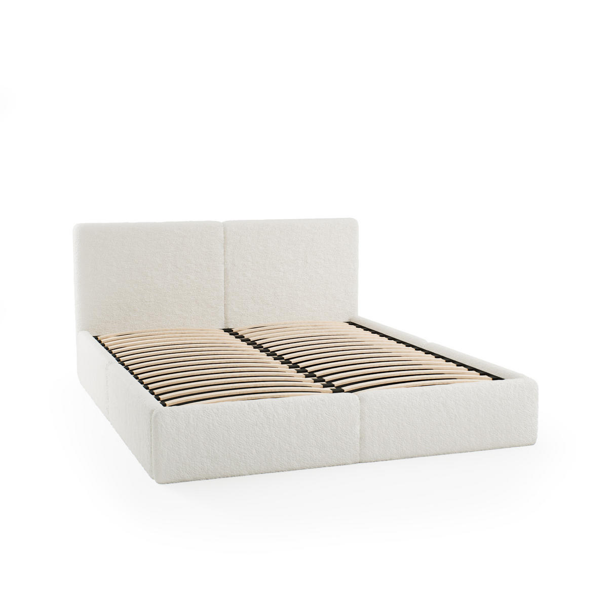 POLSTERBETT Riberia Slim 200x200 cm, Creme - Creme, Textil (200/200cm) - Fedve