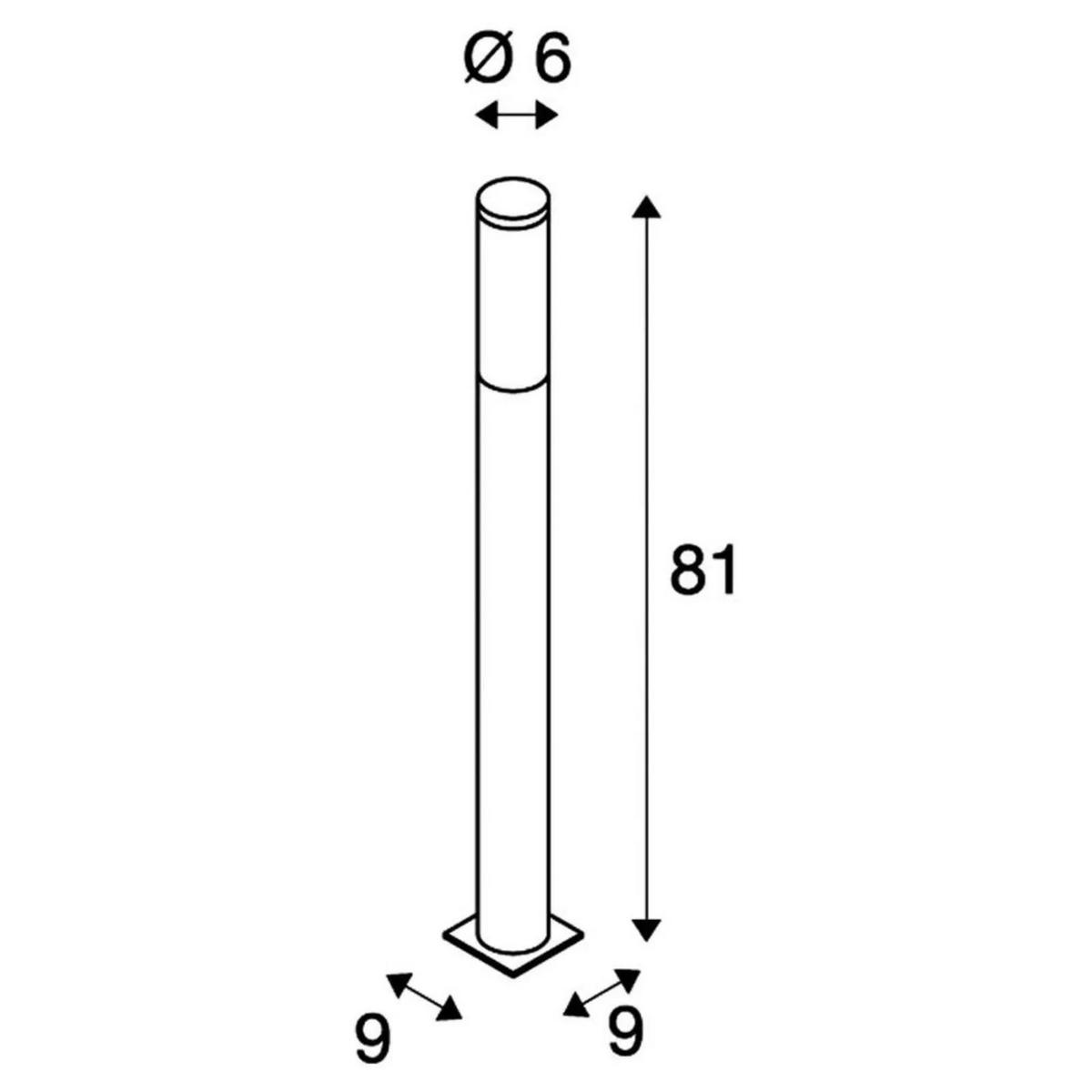 WEGELEUCHTE Big Nails Edelstahl - Edelstahlfarben, Metall (3.25/3.25/81cm) - SLV