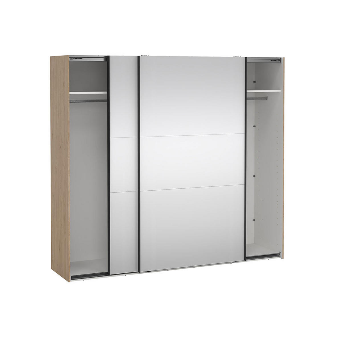 SCHIEBETÜRENSCHRANK, Como, Eiche, Holzwerkstoff, 244 x 67 x 221 cm - Eichefarben, Holzwerkstoff (244/221/67cm) - ebuy24