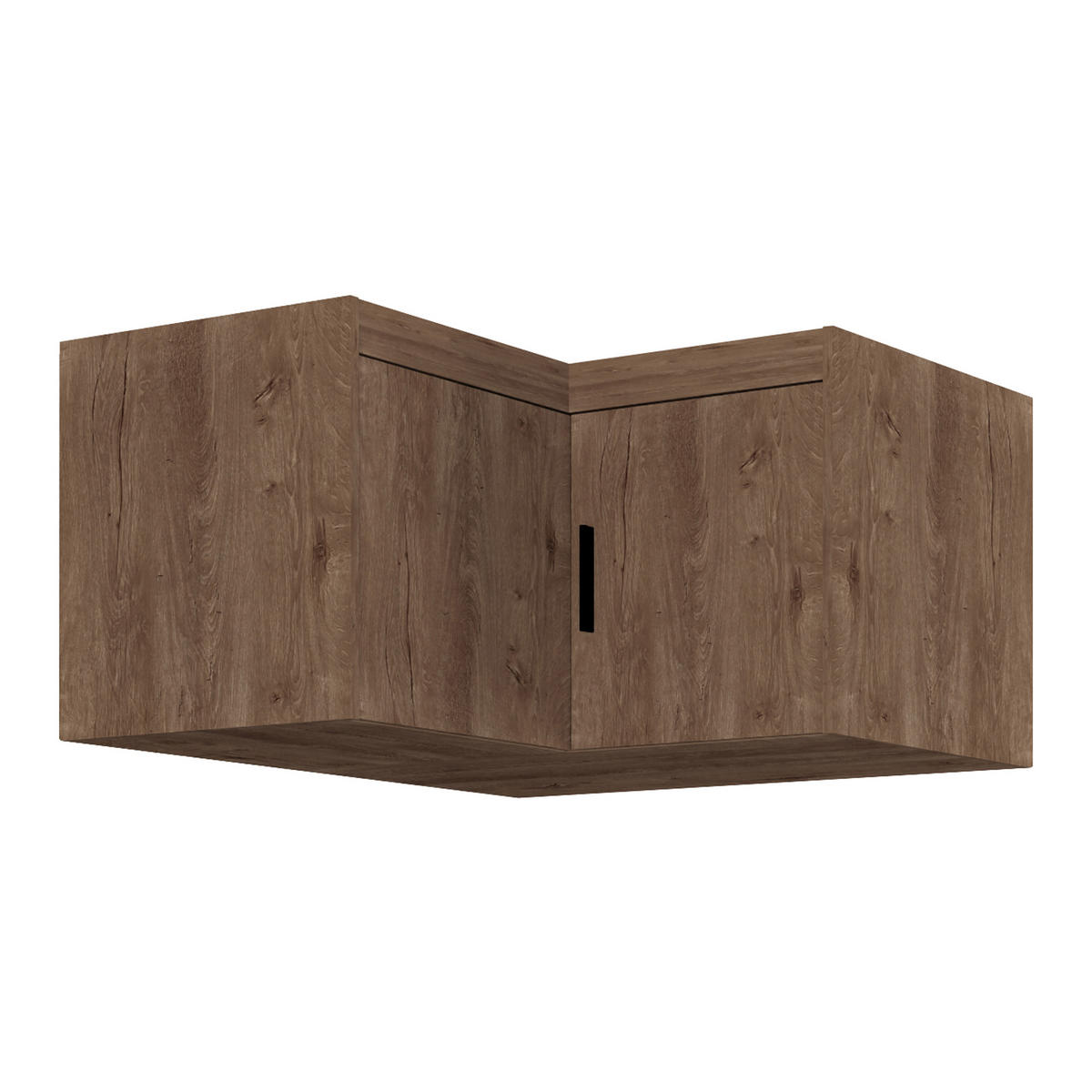 AUFSATZSCHRANK Storicos Eiche Lefkas 97,8/55/97,8 cm - Modern, ideal für Ecken - Braun, Holzwerkstoff/Kunststoff (97.8/55/97.8cm) - AX Living