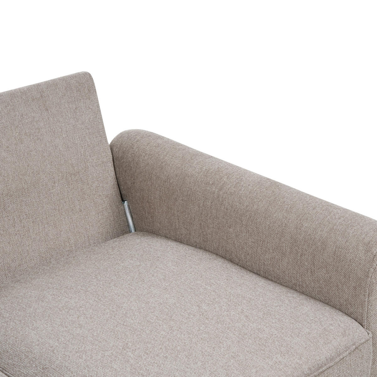 3-SITZER-SOFA Stoff hellbraun Ronneby - Hellbraun/Braun, Textil (190/88/78cm) - Beliani