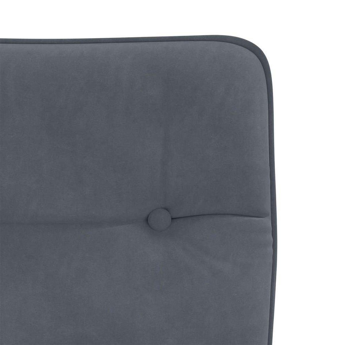 ESSZIMMERSTÜHLE 2 Stk. Dunkelgrau Samt 45*54*83cm - Grau, Metall (45/83/54cm) - ZMH