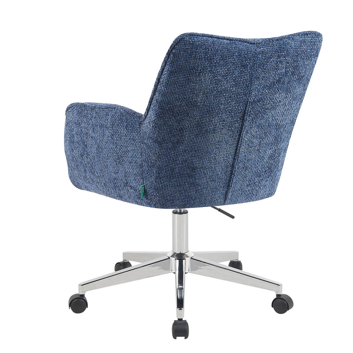 BÜROSTUHL Mika-Tabea - Chromfarben/Blau, Textil/Metall (59/81/66cm) - DUBI Möbel