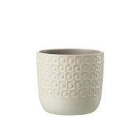 BLUMENTOPF KUGEL - Töpferei - Weiß - L - Ø 17 cm - Weiß, Keramik (17/15cm) - J-Line