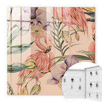 SCHLÜSSELBOX Weiß 30x30 cm – Türöffnung nach rechts - Exotische Eleganz - Pink, Metall (30/30/5cm) - TULUP