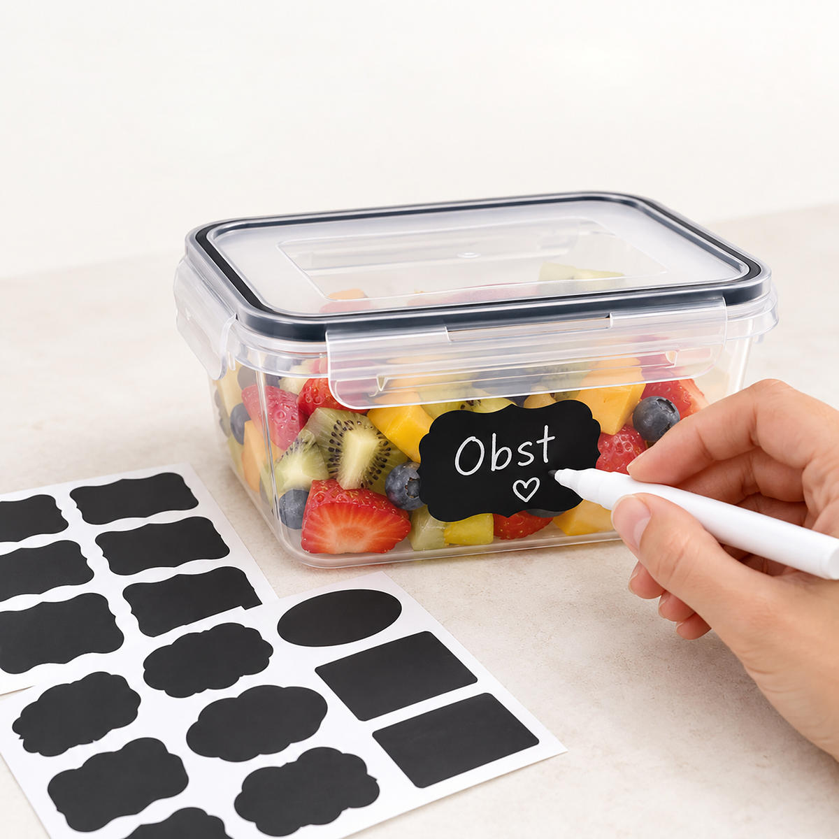 FRISCHHALTEDOSEN Transparent 7er-Set Kunststoff - Transparent, Kunststoff - Relaxdays