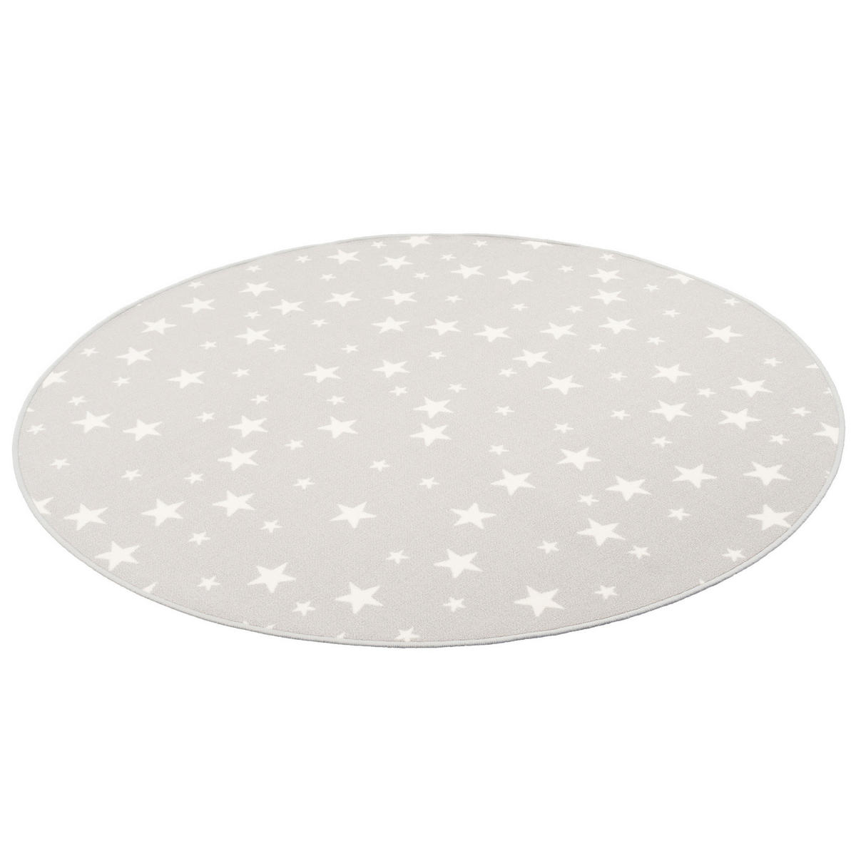 KINDER SPIEL TEPPICH STERNE RUND - Grau, Textil (160/160cm) - Snapstyle
