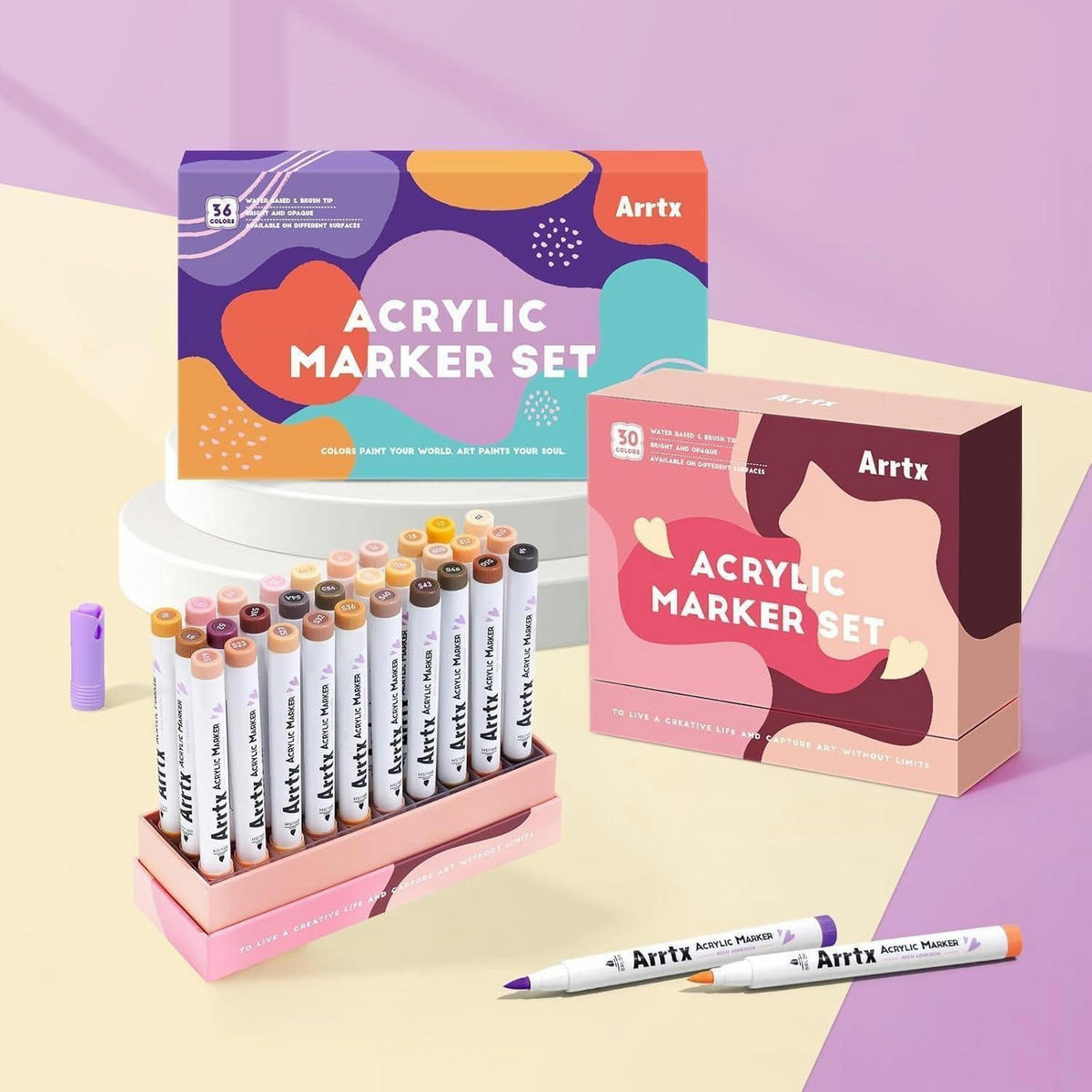 ACRYLSTIFTE 63-teiliges Set - Multicolor, Kunststoff (10/5/15cm)