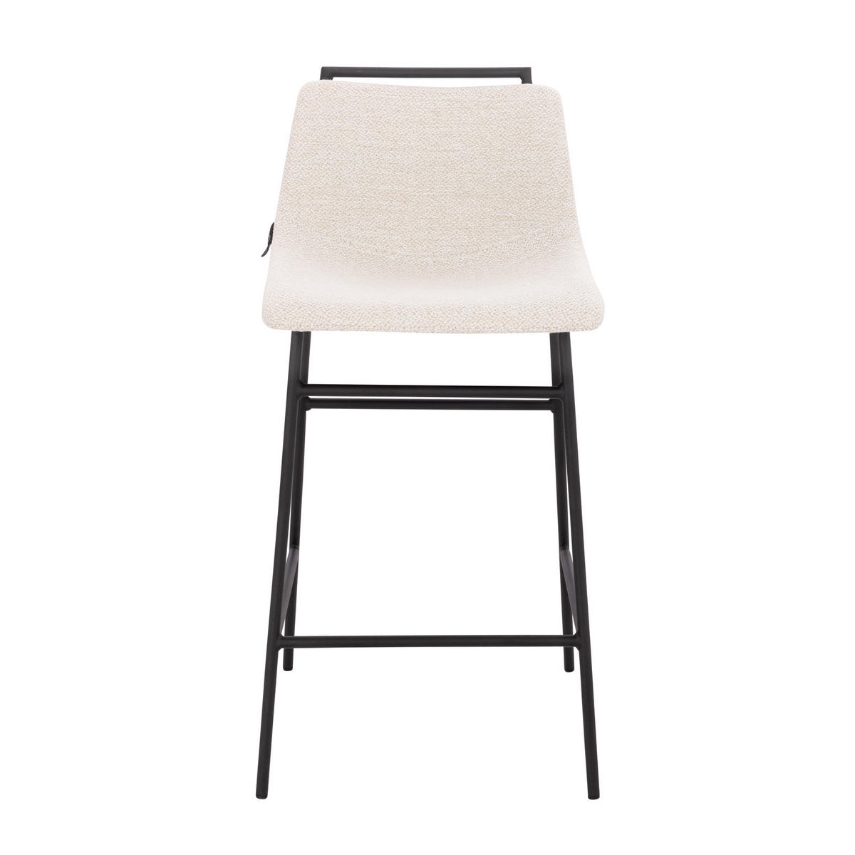 BARHOCKER CAMILLE 2er Set Boucle Weiß - Weiß, Textil (44/91/50cm) - SVITA