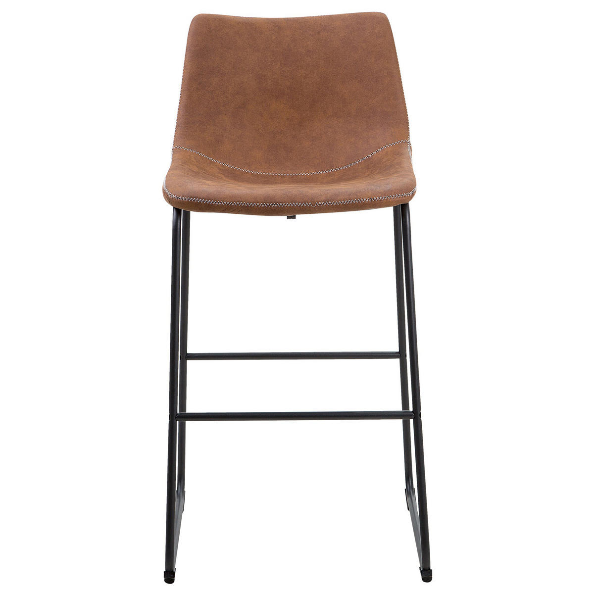 BARSTUHL 2er-Set Polsterbezug Braun Franks - Braun, Textil/Metall (46/99/46cm) - Beliani