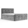 BOXSPRINGBETT Semplice Grau 140/200 cm - Schwarz/Grau, Holz/Holzwerkstoff (140/200cm) - Maison de Reve