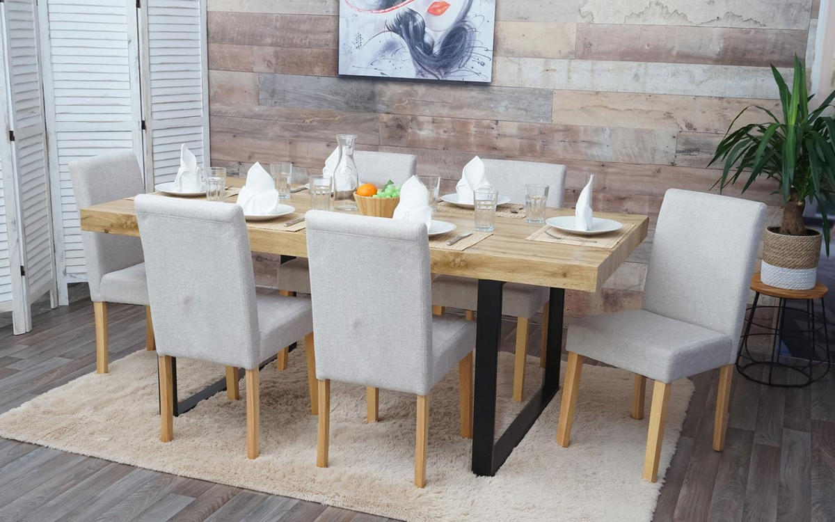 ESSZIMMERSTUHL Beige, Braun 4er-Set - Beige/Braun, Textil (43/90/56cm) - MCW