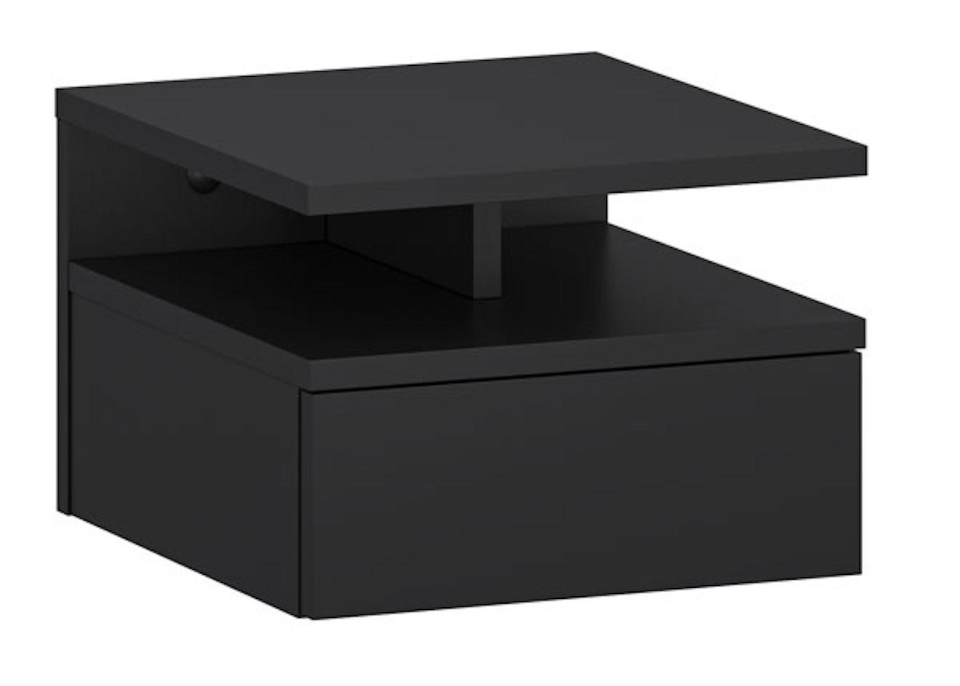 NACHTTISCH T01 schwarz 32 / 35 / 23 cm - Schwarz, Holz/Holzwerkstoff (32/23/35cm) - Feldmann-Wohnen