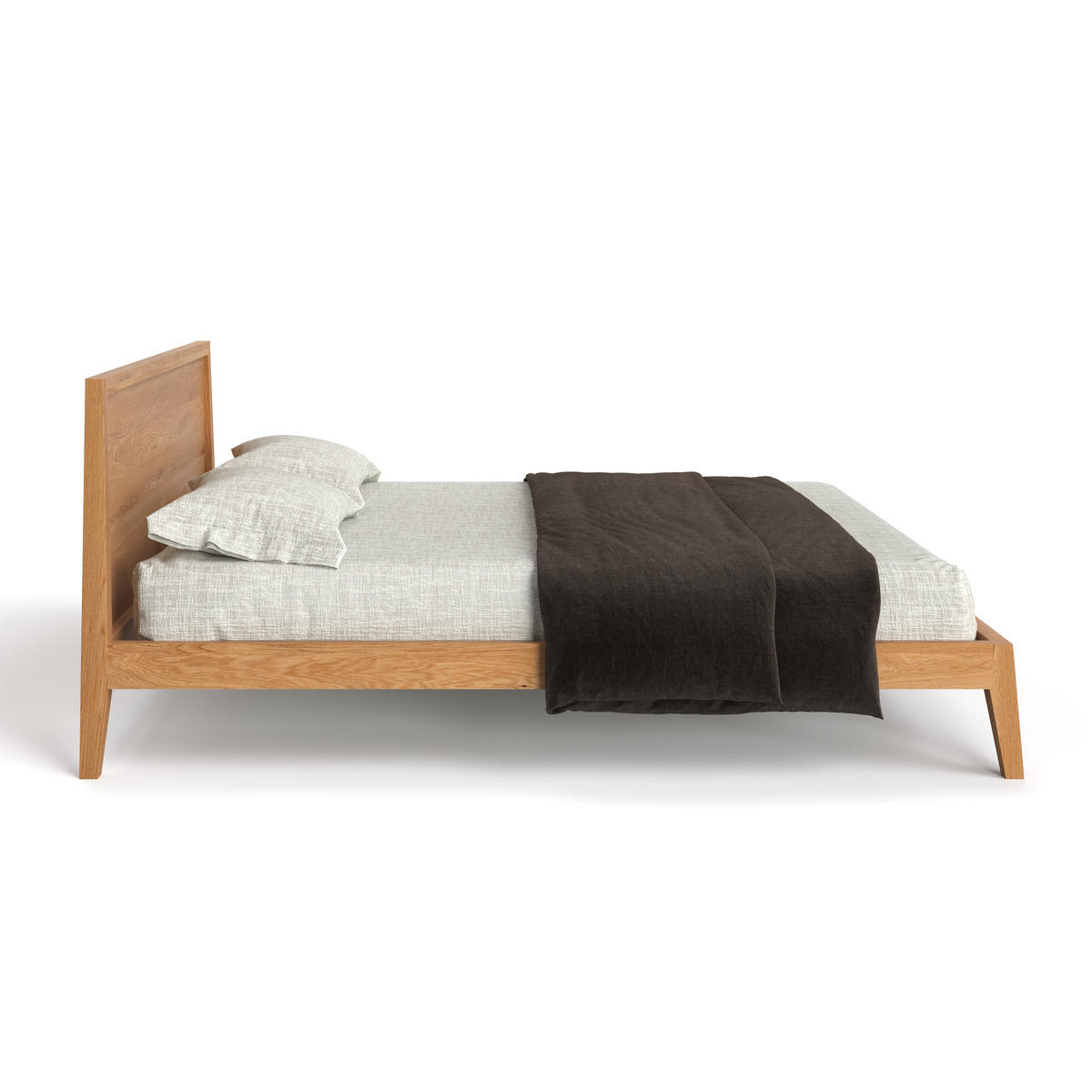 MASSIVHOLZBETT Sola aus Eiche 180x200 cm - Eichefarben/Braun, Holz (180/200cm) - Danzz