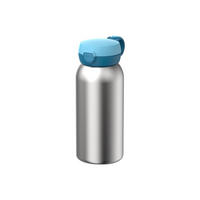 ISOLIERFLASCHE MIT KLAPPDECKEL Campus Cool Blue 500 ml - Blau, Kunststoff/Metall (0.5L) - Mepal