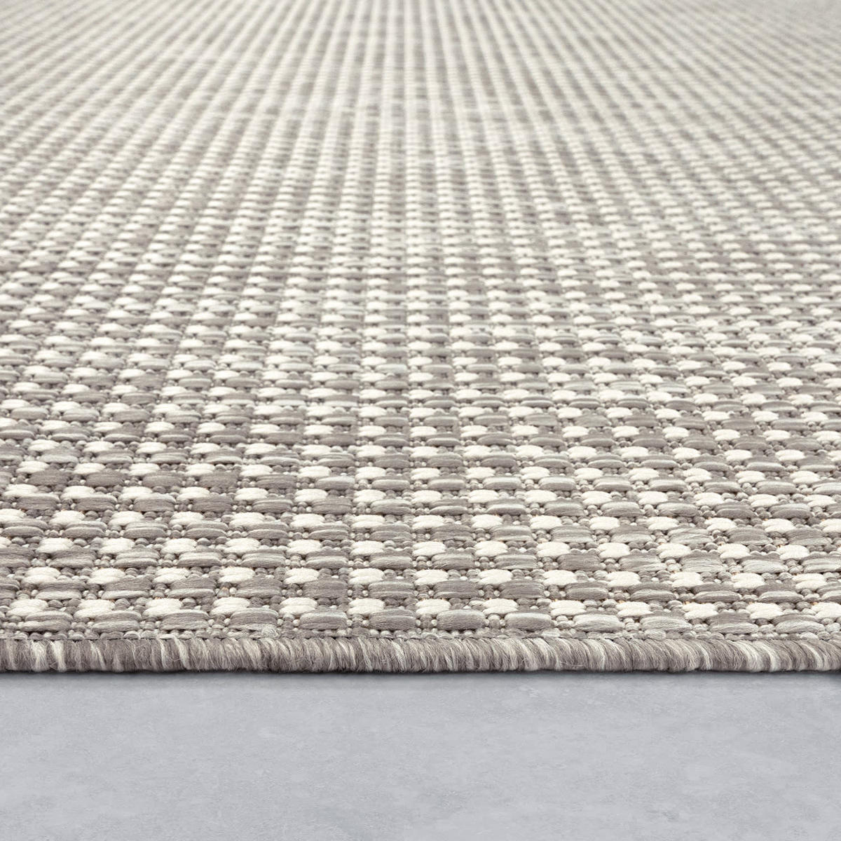 OUTDOOR Teppich Natur Balkon, Terrasse schmutzabweisend Grau Läufer 60x100 - Grau, Textil (60/100cm) - KADIMA DESIGN